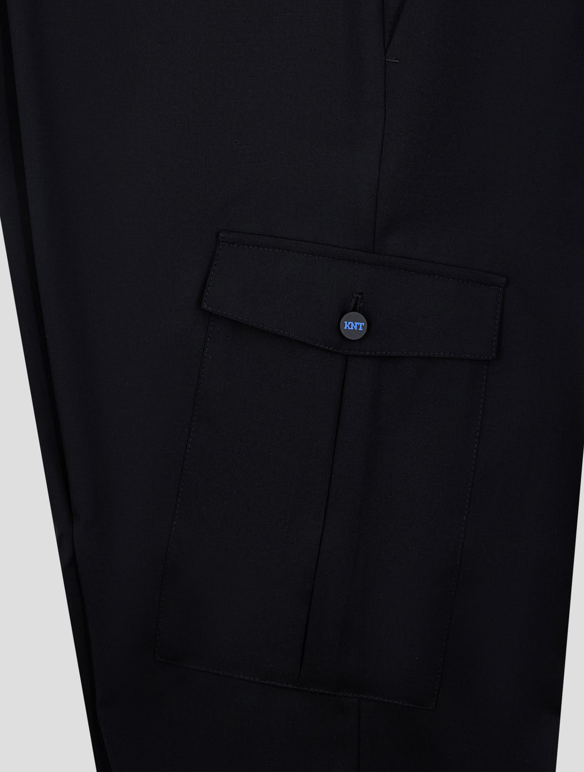 Kiton Knt Black Wool Dress Pants
