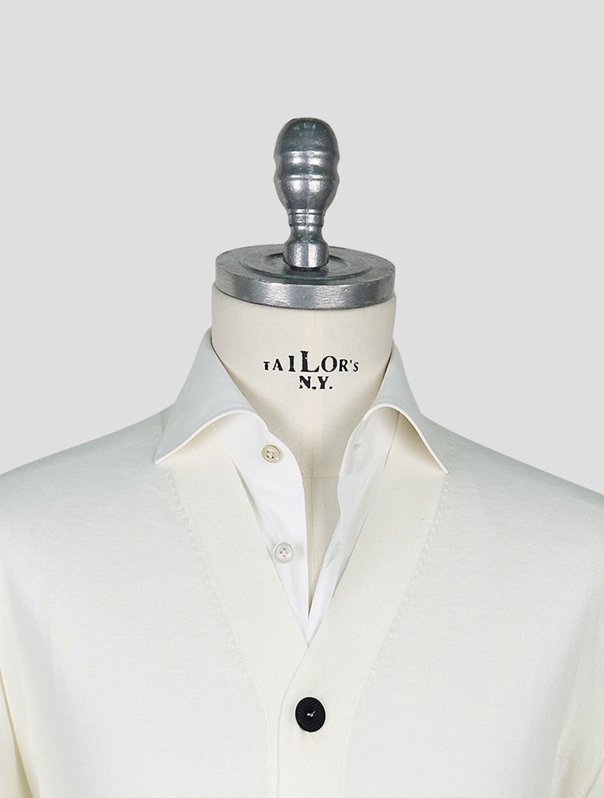 Kiton Knt White Cotton Cardigan