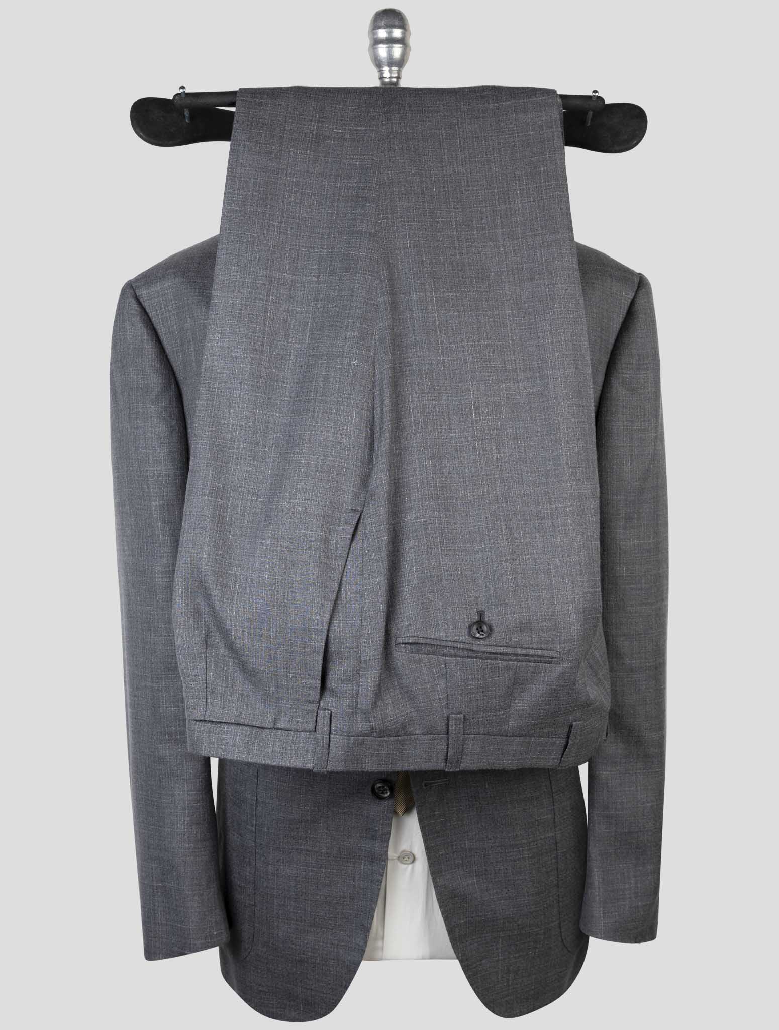 Kiton Gray Cashmere Silk Linen Suit