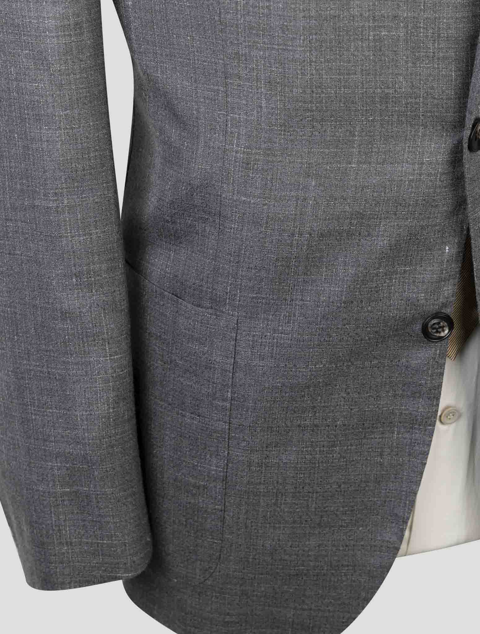 Kiton Gray Cashmere Silk Linen Suit