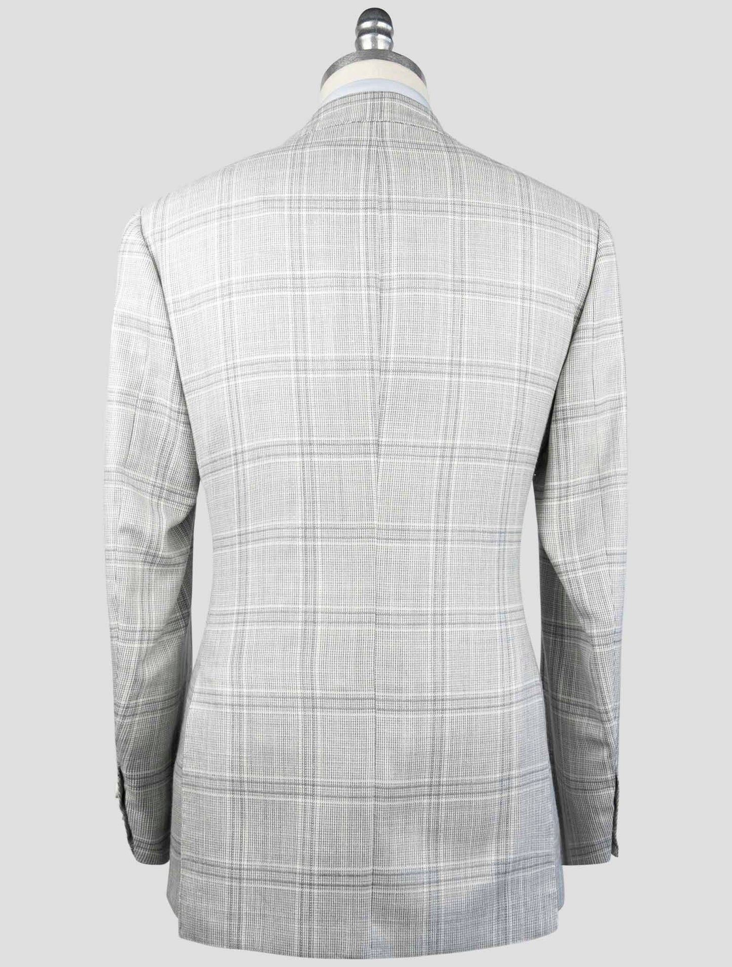 Kiton Light Gray Cashmere Virgin Wool Silk Linen Blazer