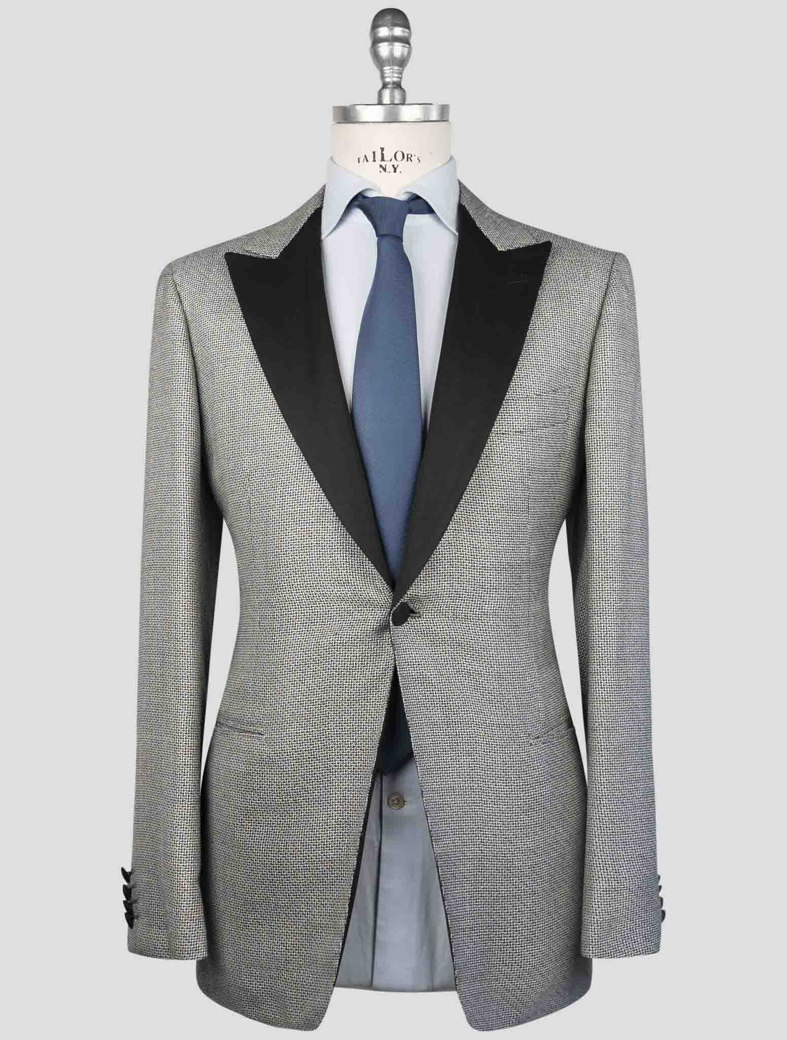 Kiton Gray Cashmere Silk Linen Blazer