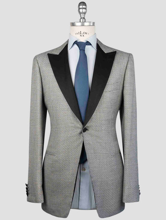 Kiton Gray Cashmere Silk Linen Blazer