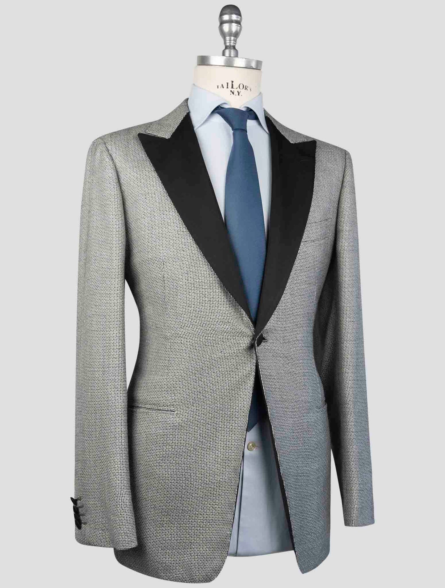 Kiton Gray Cashmere Silk Linen Blazer