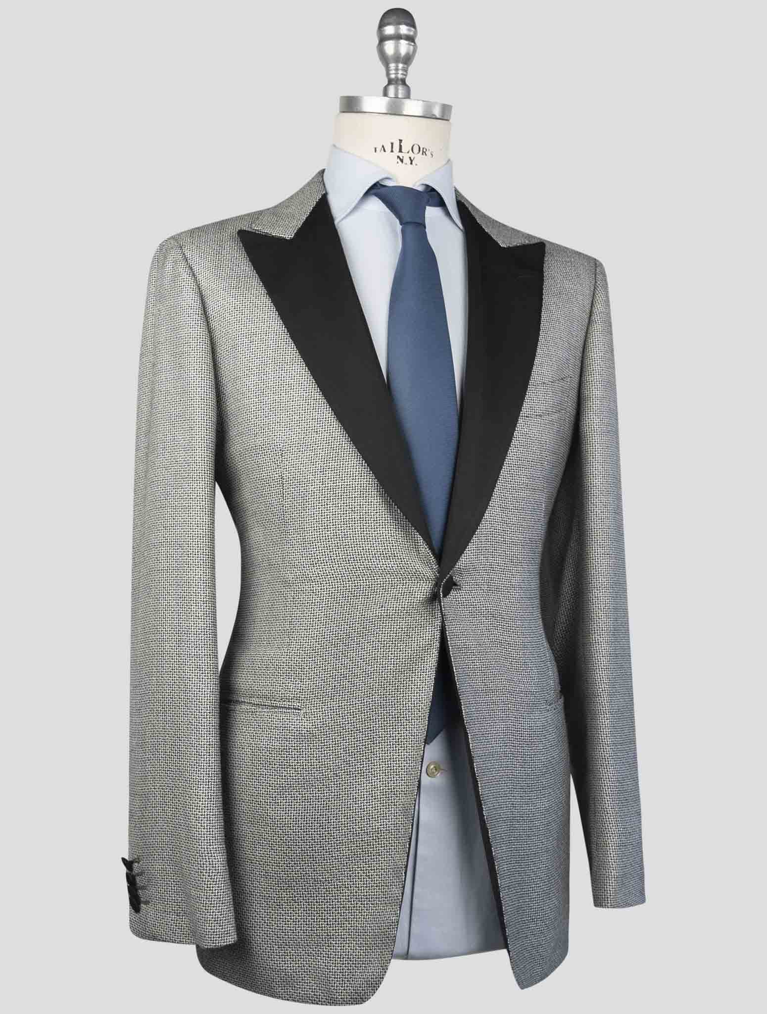 Kiton Gray Cashmere Silk Linen Blazer