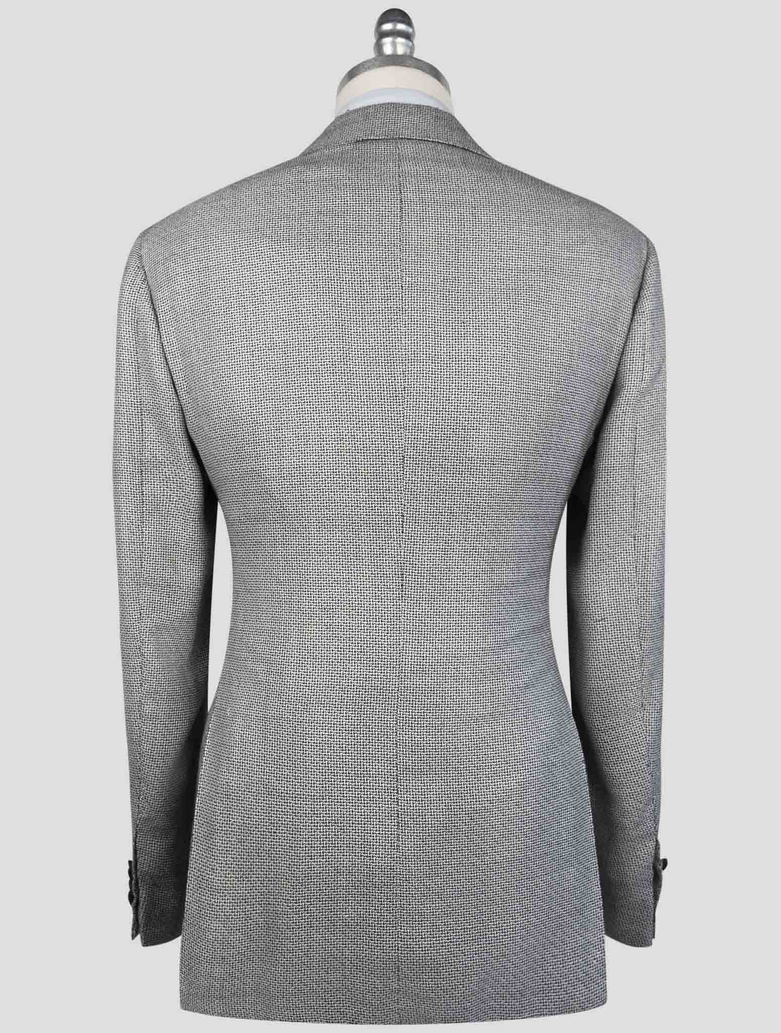 Kiton Gray Cashmere Silk Linen Blazer