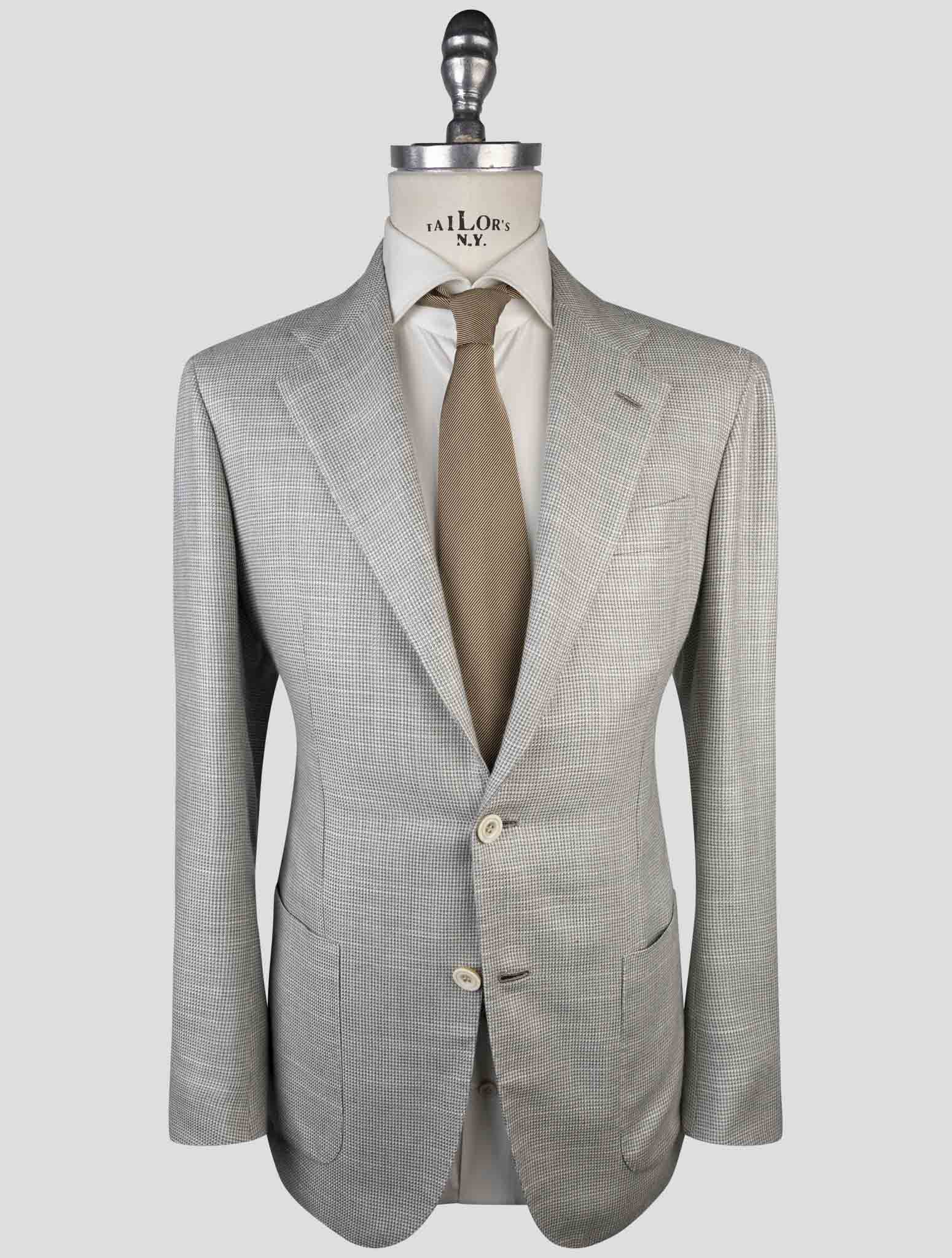 Kiton Gray Silk Cashmere Blazer