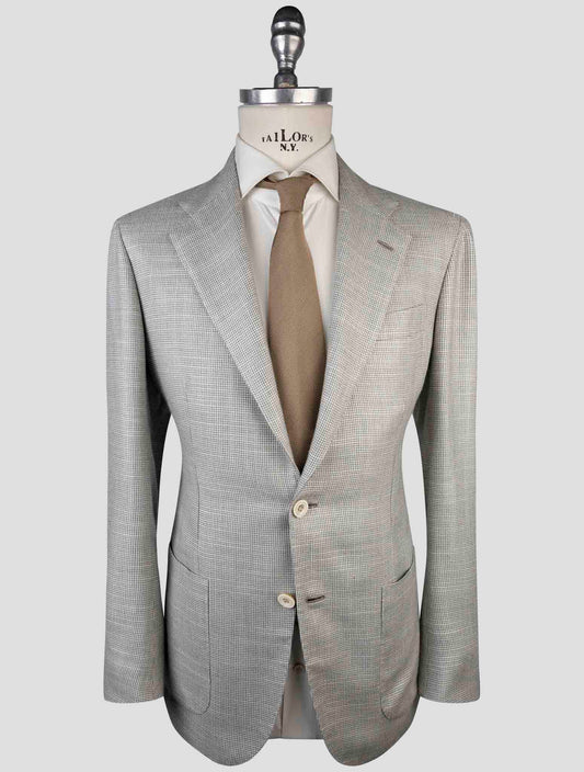 Kiton Gray Silk Cashmere Blazer
