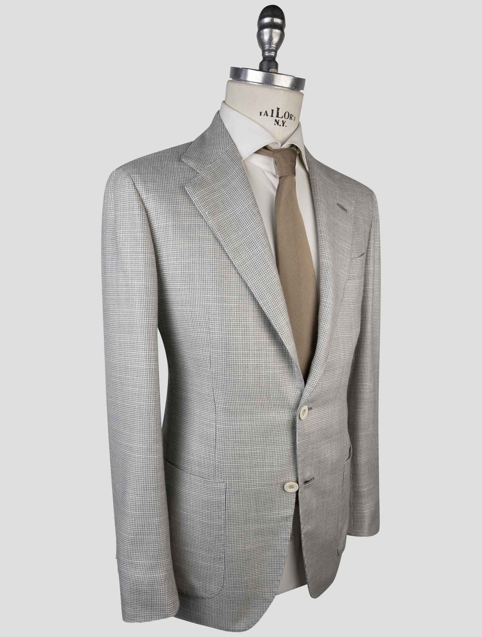 Kiton Gray Silk Cashmere Blazer