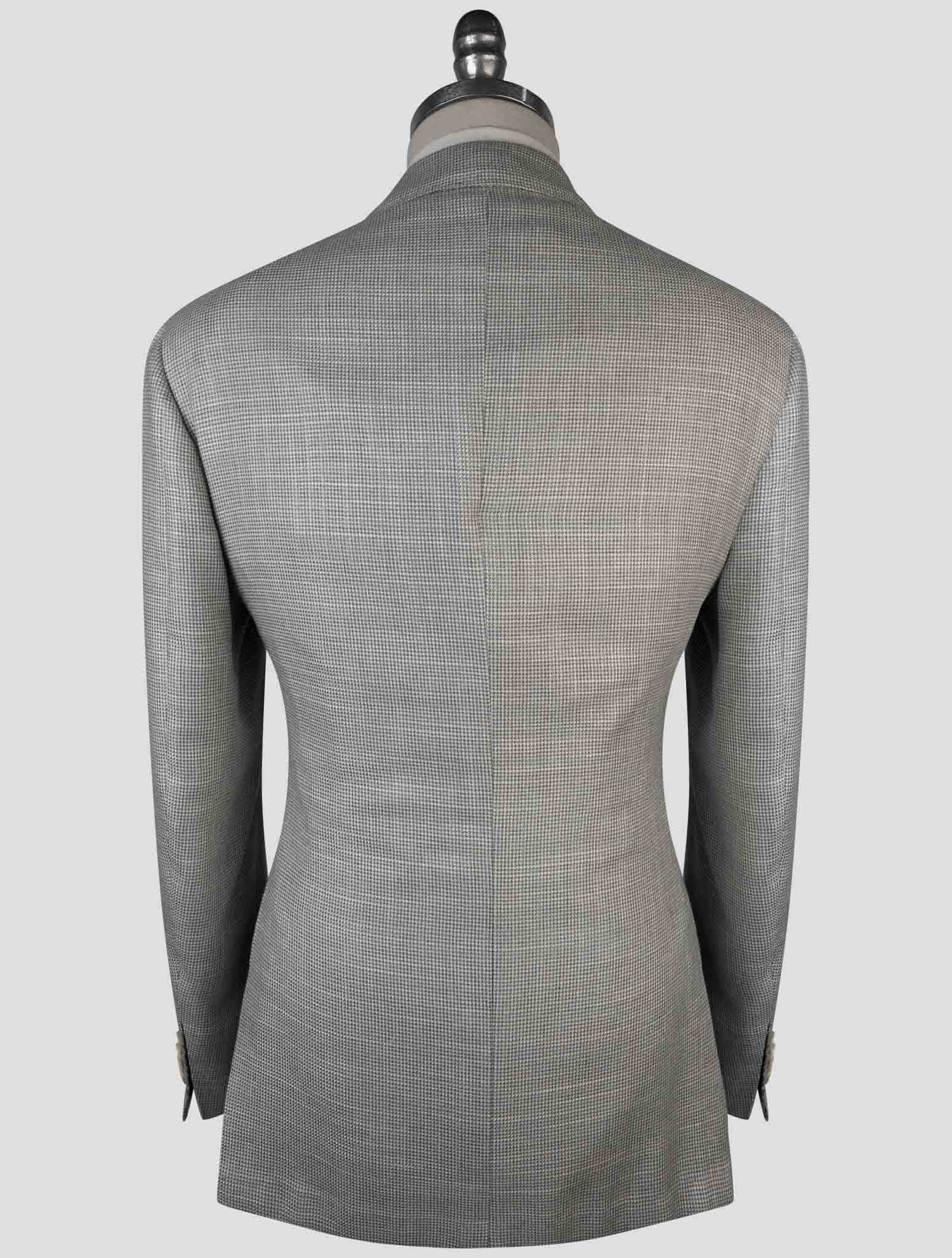 Kiton Gray Silk Cashmere Blazer