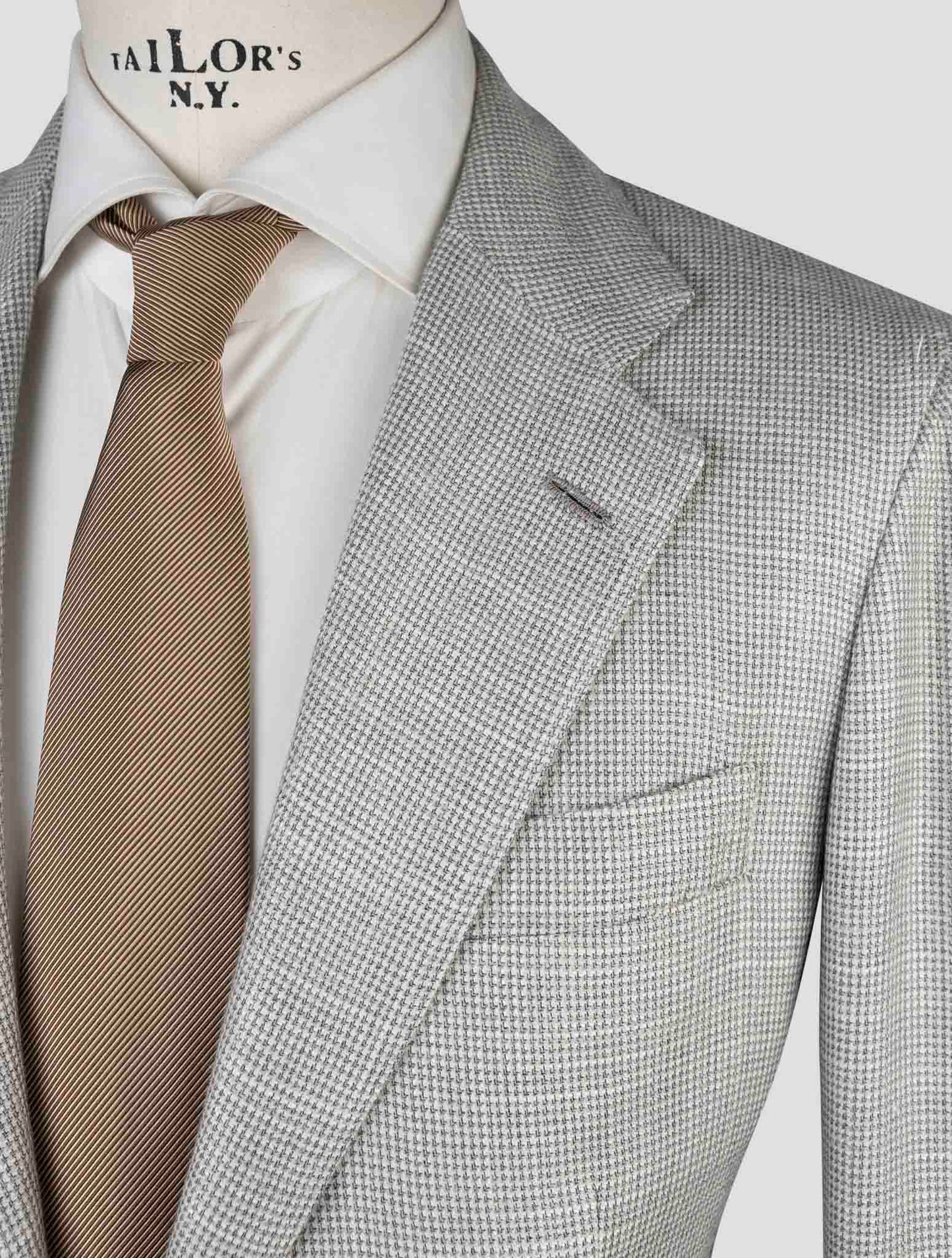 Kiton Gray Silk Cashmere Blazer