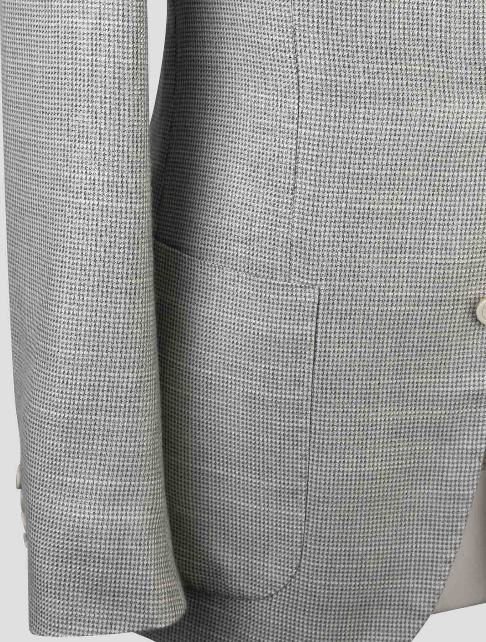 Kiton Gray Silk Cashmere Blazer