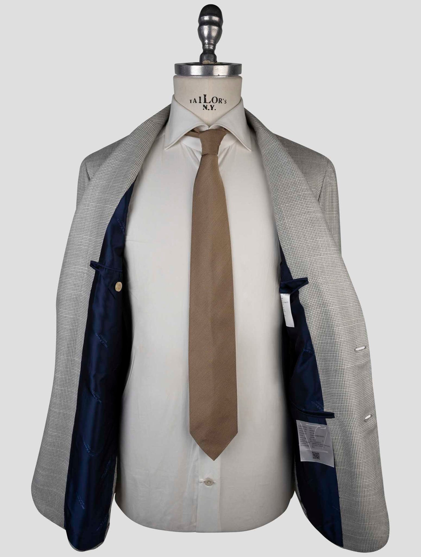 Kiton Gray Silk Cashmere Blazer