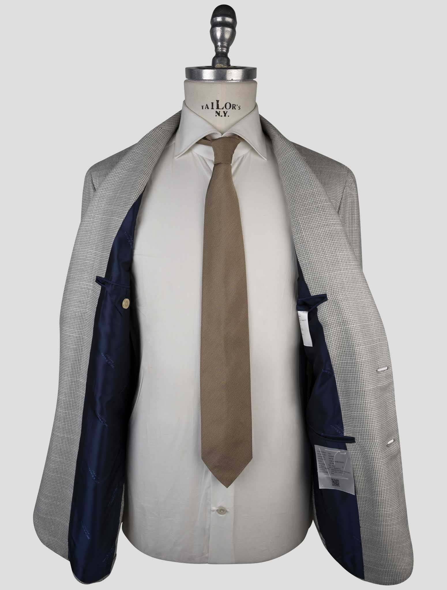 Kiton Gray Silk Cashmere Blazer