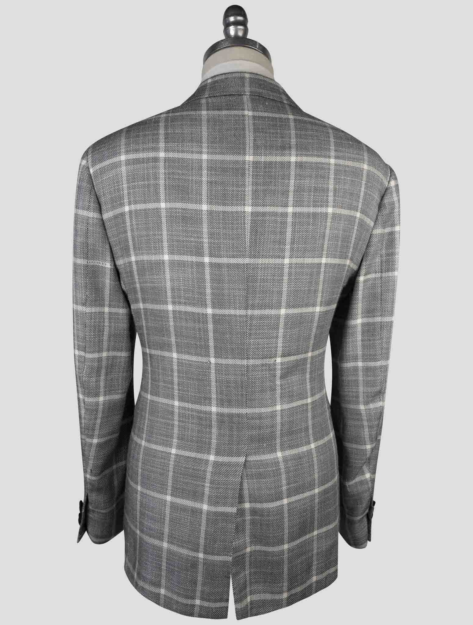 Kiton Gray Silk Cashmere Smoking Blazer