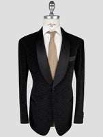 Kiton Black Cotton Blazer