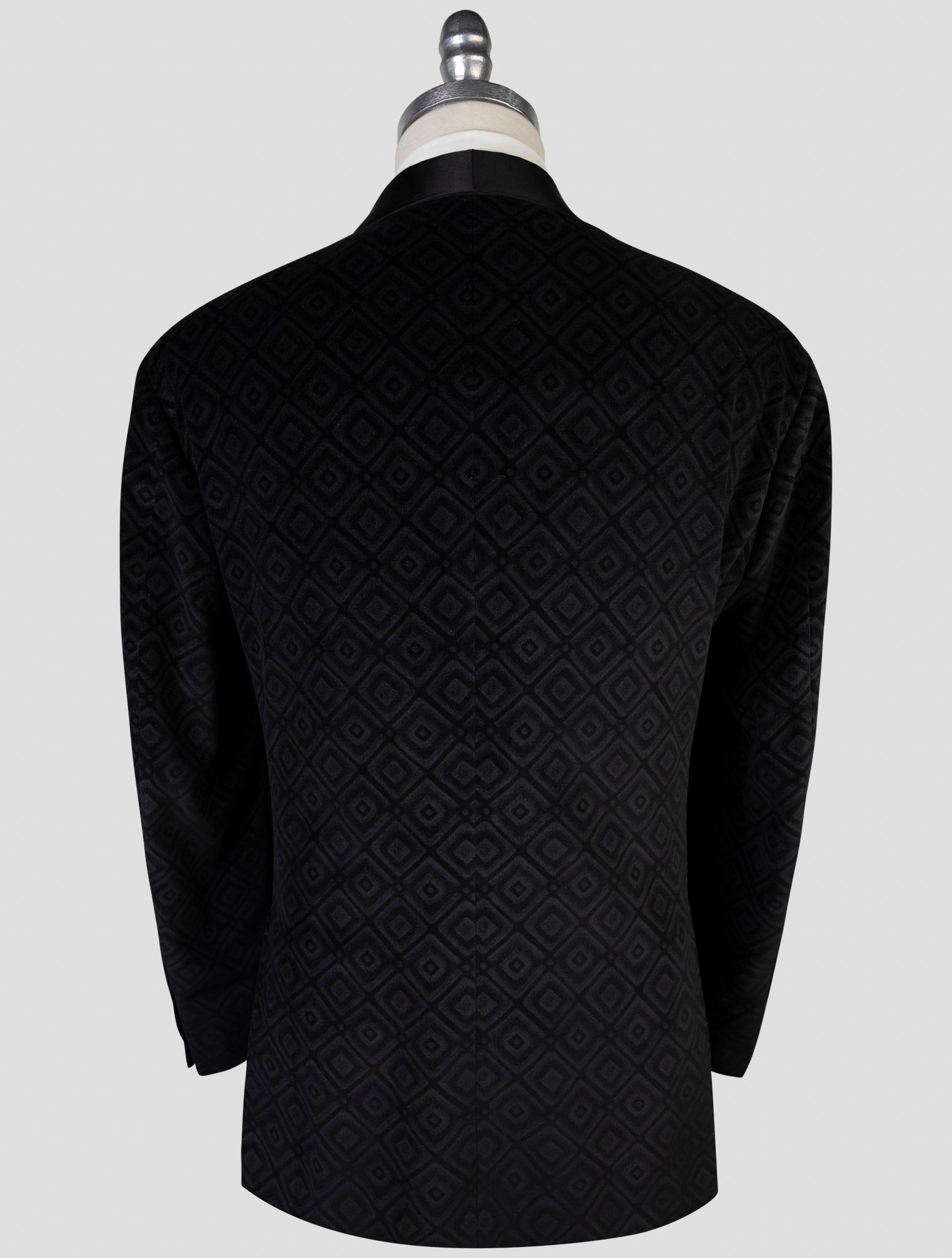 Kiton Black Cotton Blazer