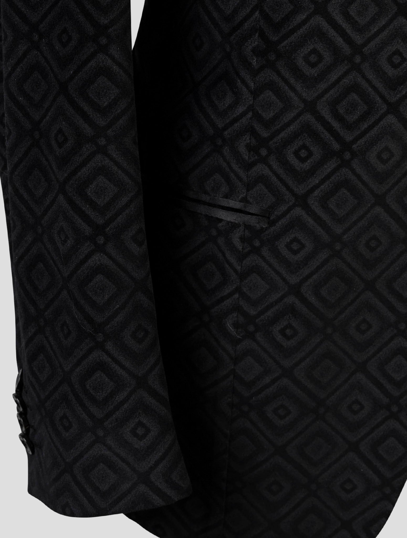 Kiton Black Cotton Blazer