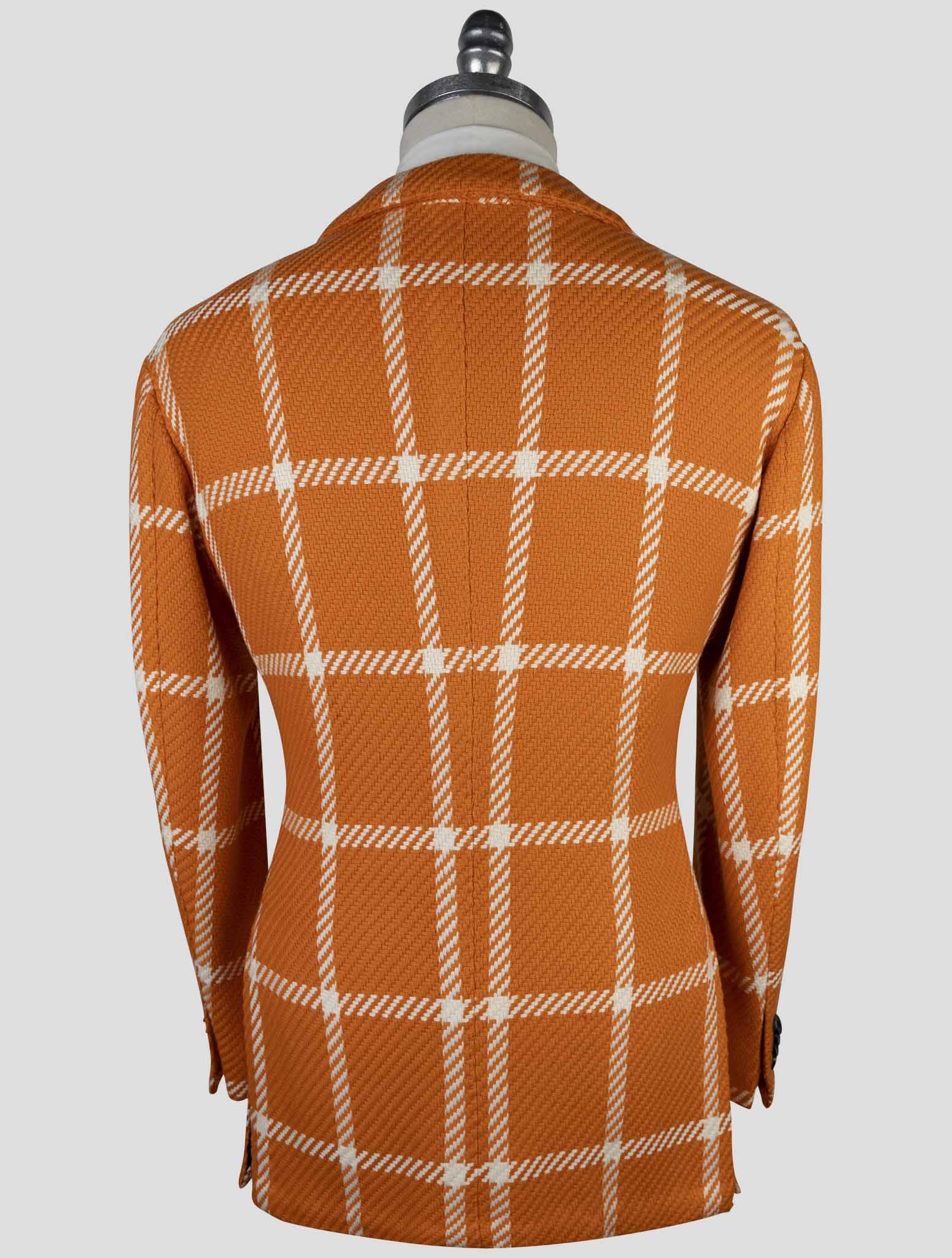 Kiton Orange White Cashmere Blazer