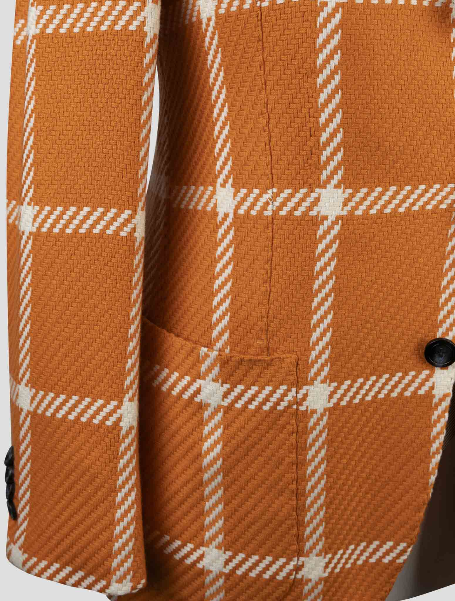 Kiton Orange White Cashmere Blazer