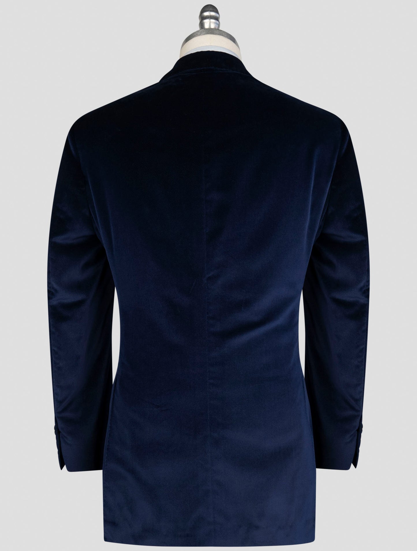 Kiton Blue Cotton Blazer Smoking