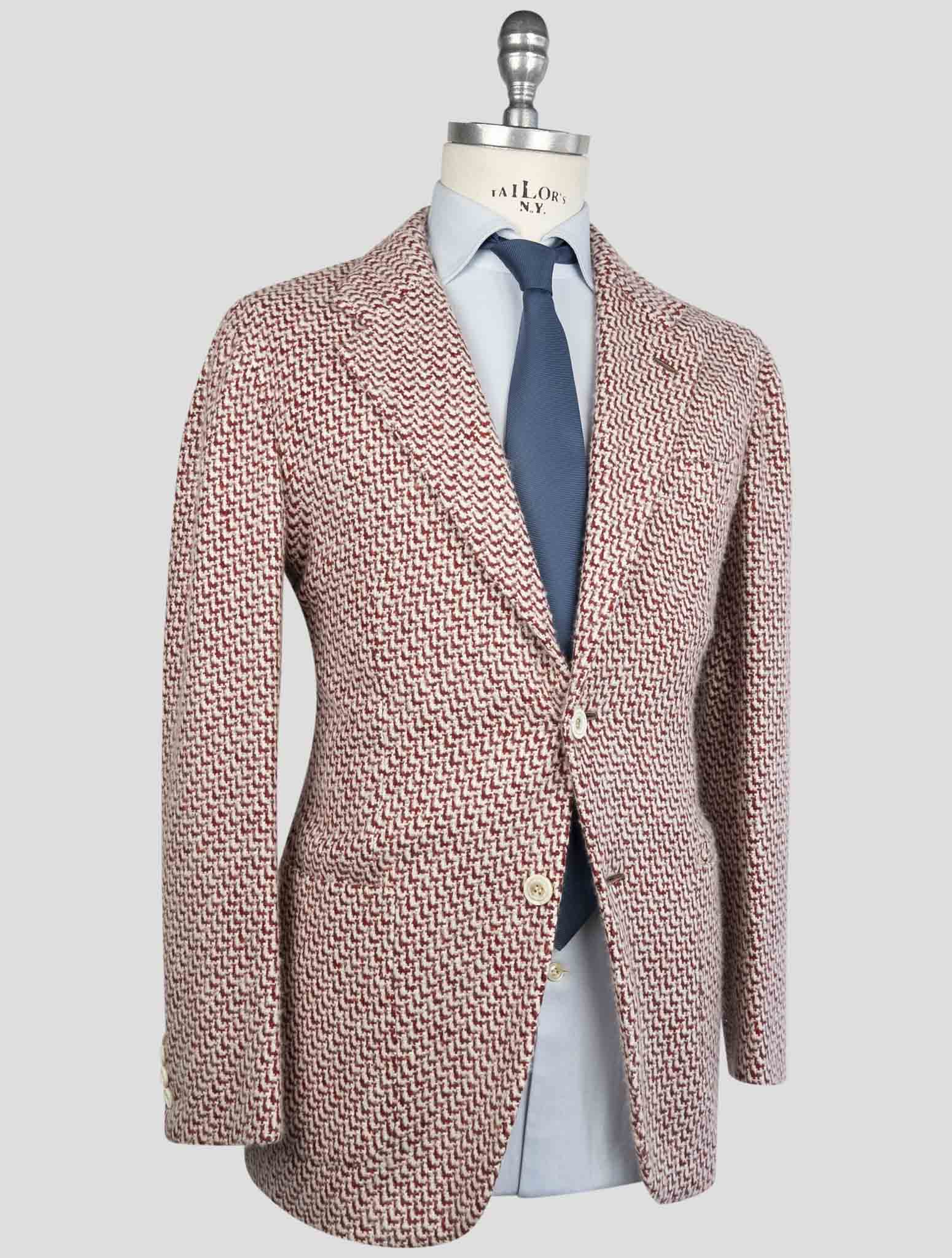 Kiton Red Cashmere Silk Blazer
