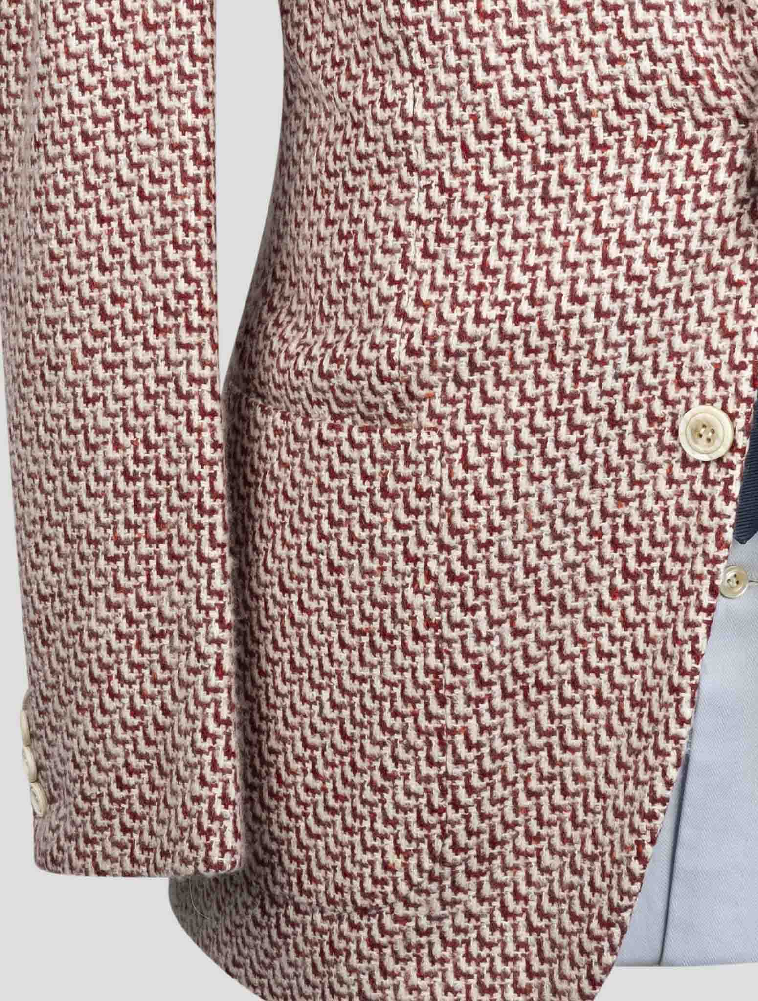 Kiton Red Cashmere Silk Blazer