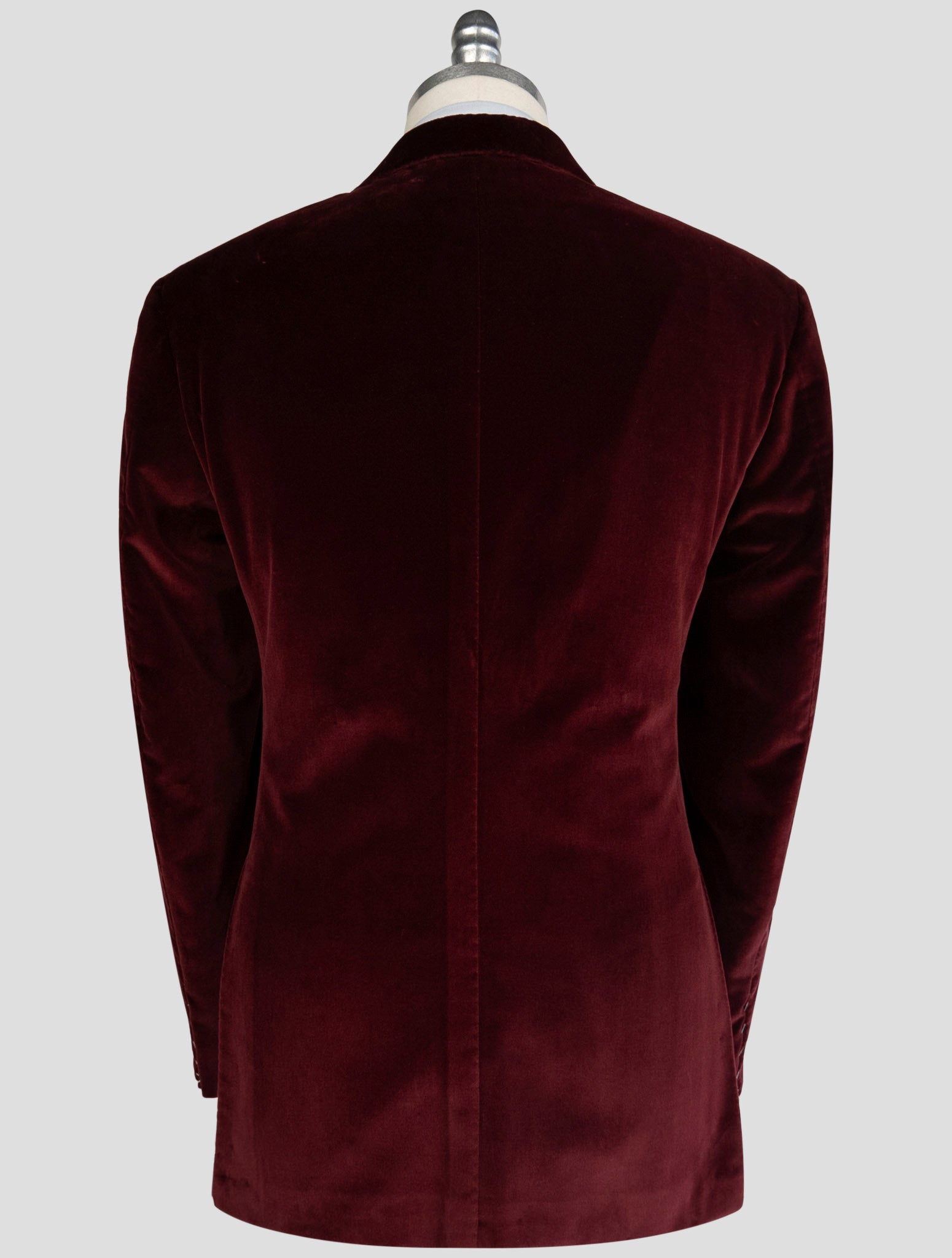 Kiton Burgundy Cotton Velvet Blazer