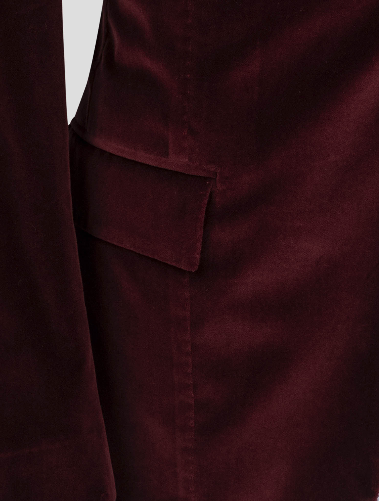 Kiton Burgundy Cotton Velvet Blazer