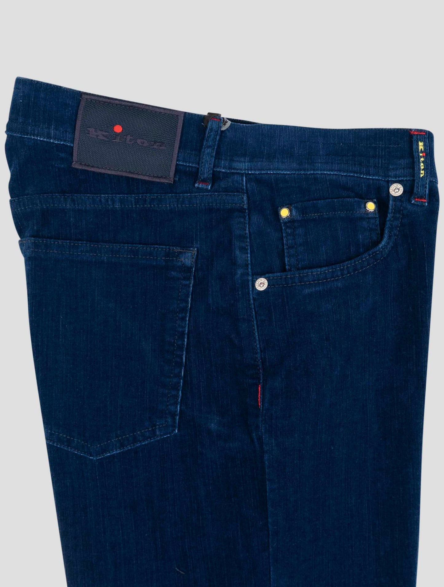 Kiton Blue Cotton Ea Pants