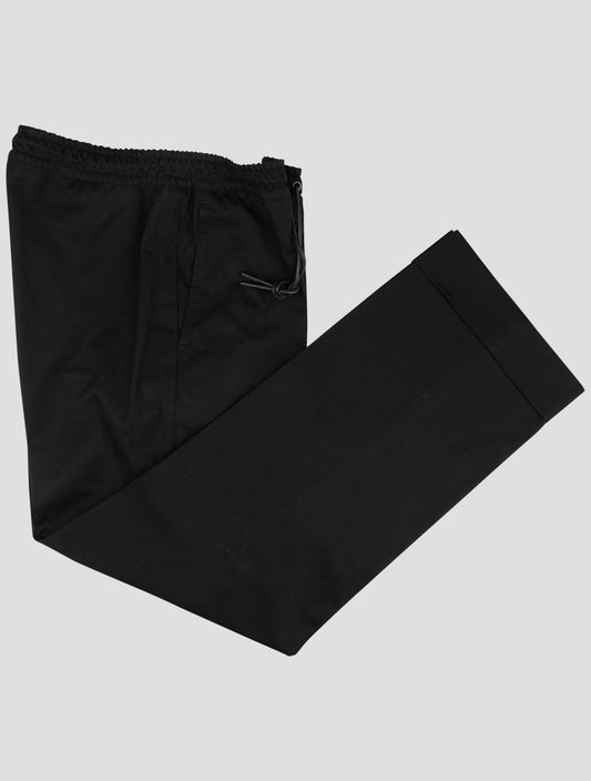 Kiton Black Cotton Pants