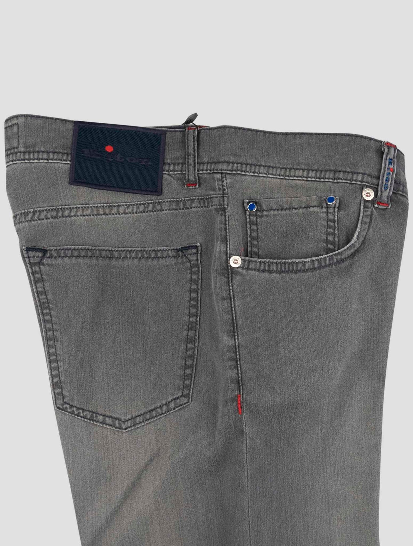 Kiton Gray Cotton Ea Jeans