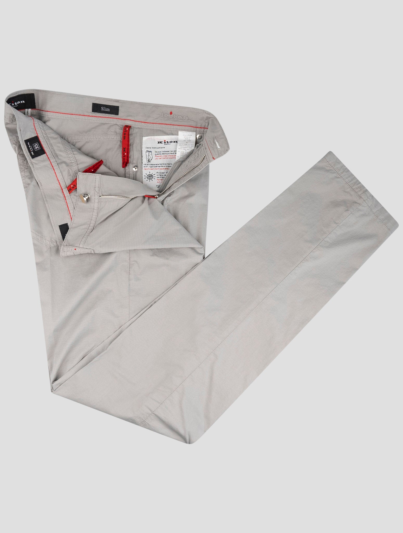 Kiton Gray Cotton Ea Jeans