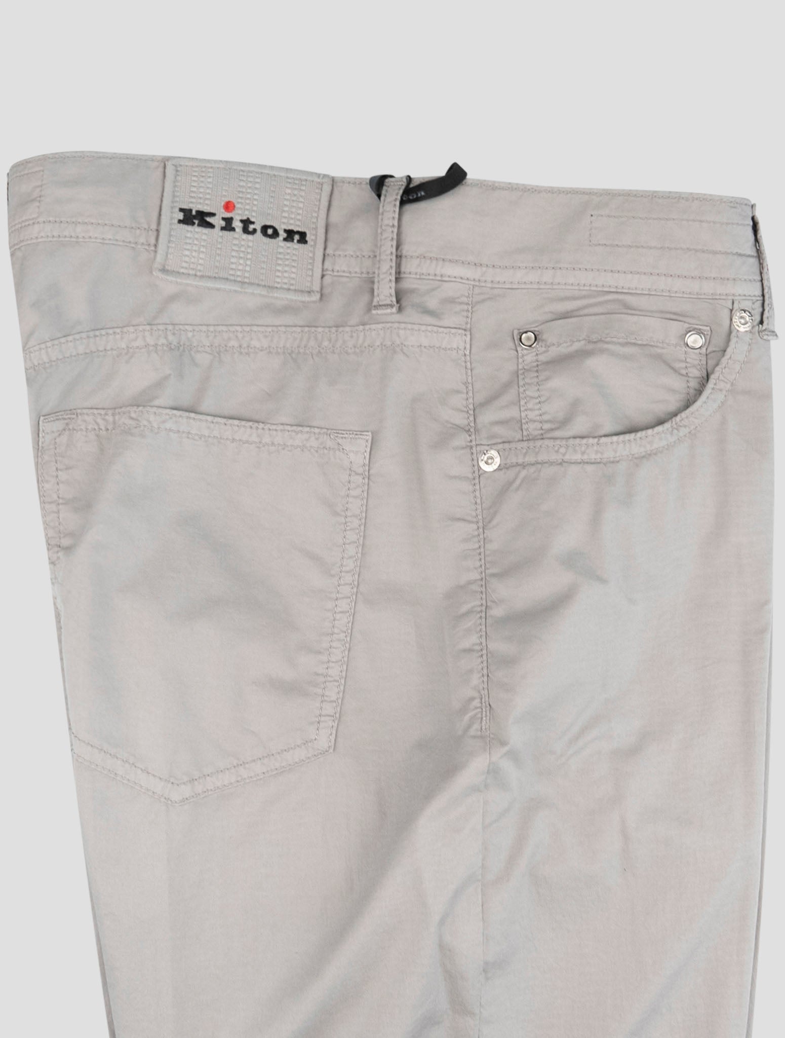 Kiton Gray Cotton Ea Jeans