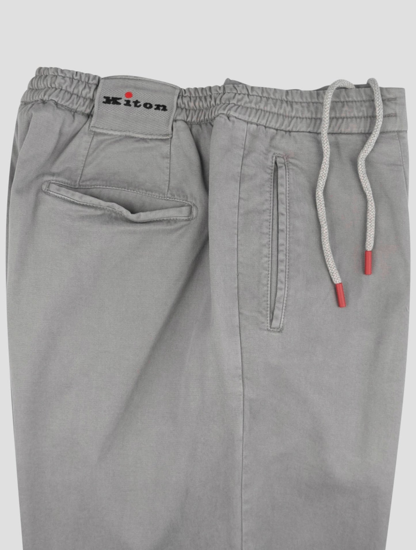 Kiton Gray Lyocell Cotton Ea Pants