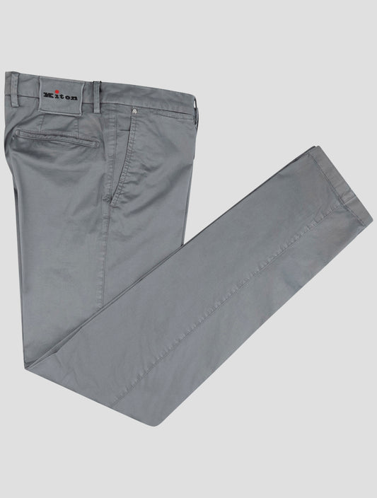 Kiton Gray Cotton Ea Pants