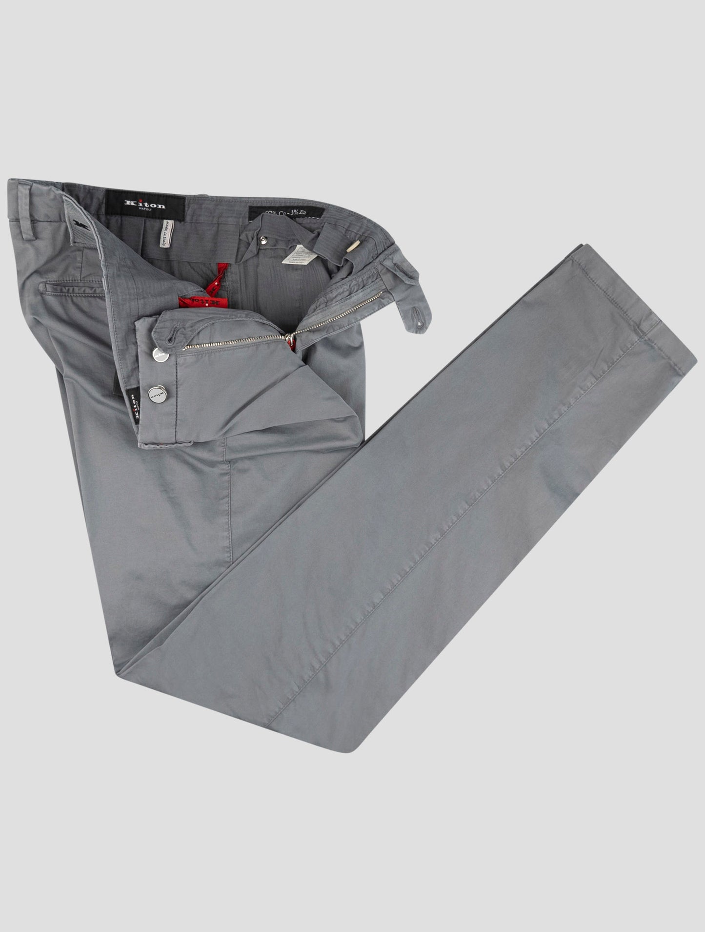 Kiton Gray Cotton Ea Pants