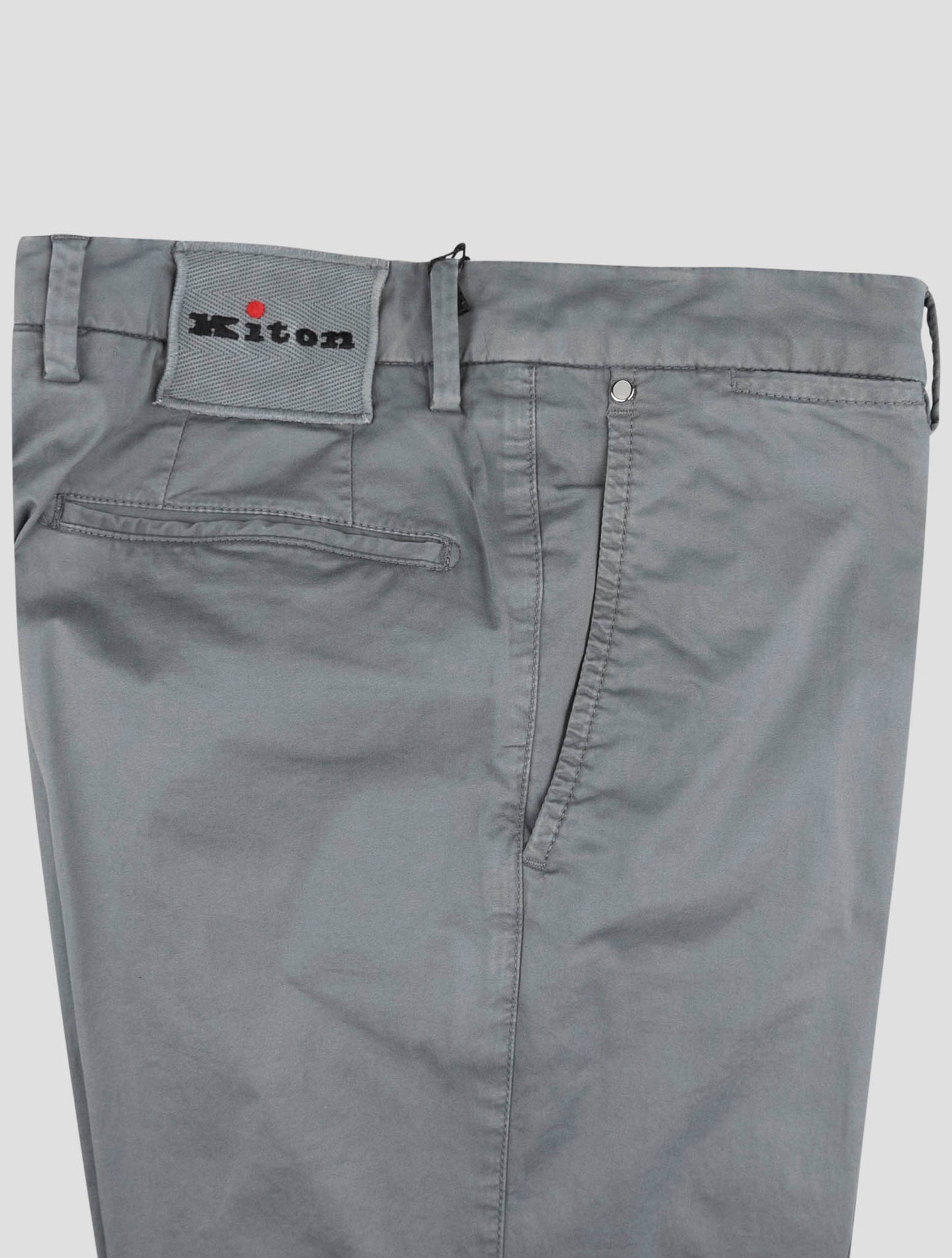 Kiton Gray Cotton Ea Pants