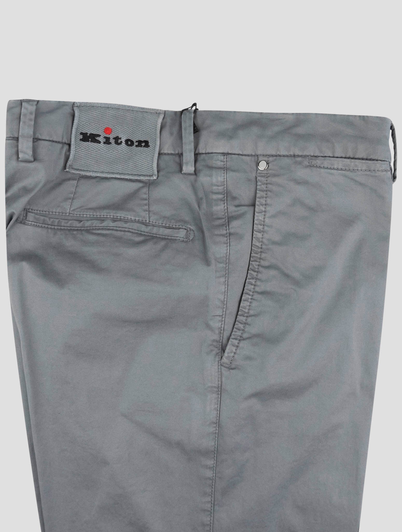 Kiton Gray Cotton Ea Pants