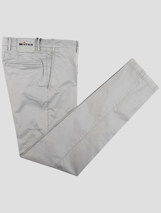 Kiton Gray Cotton Ea Pants
