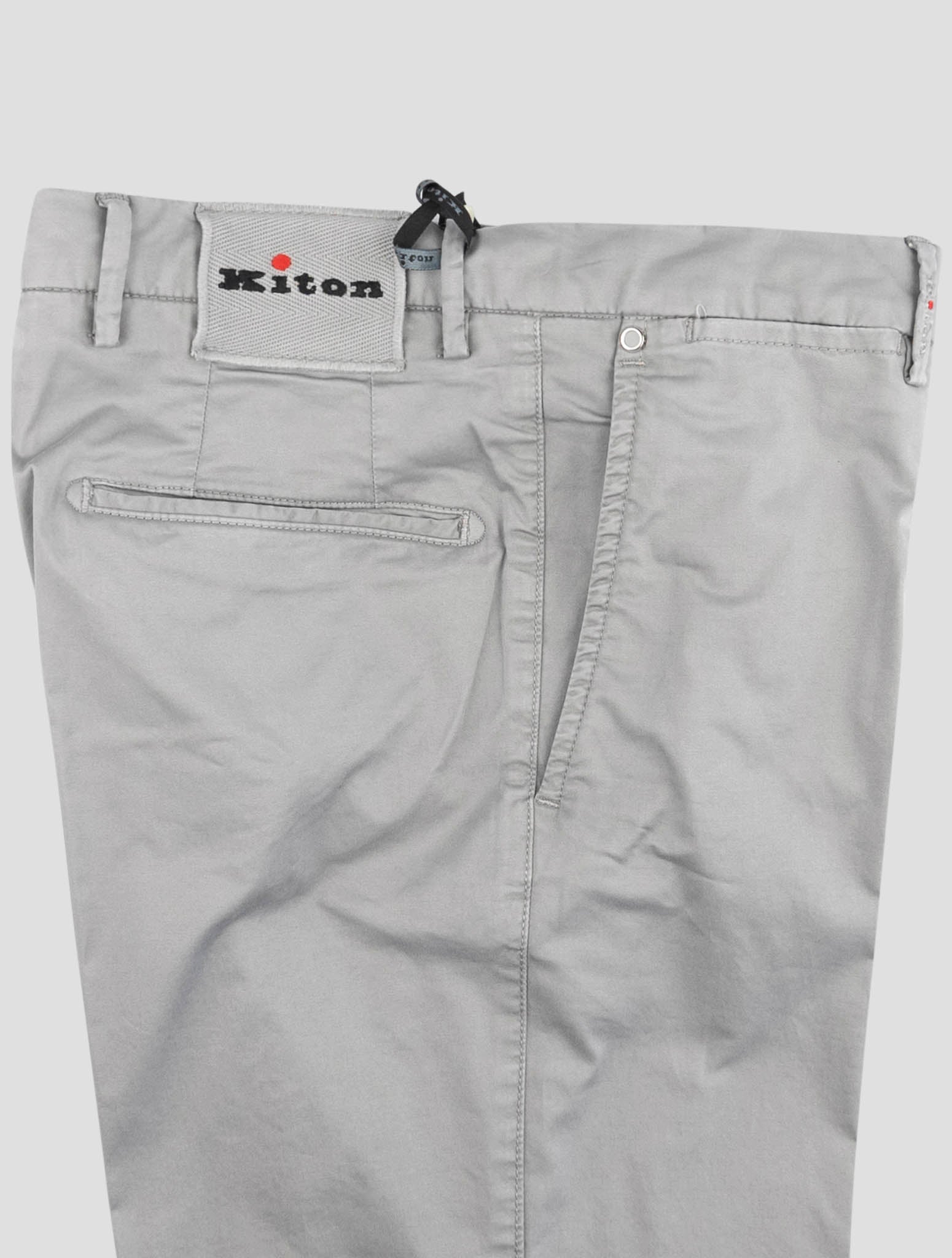 Kiton Gray Cotton Ea Pants