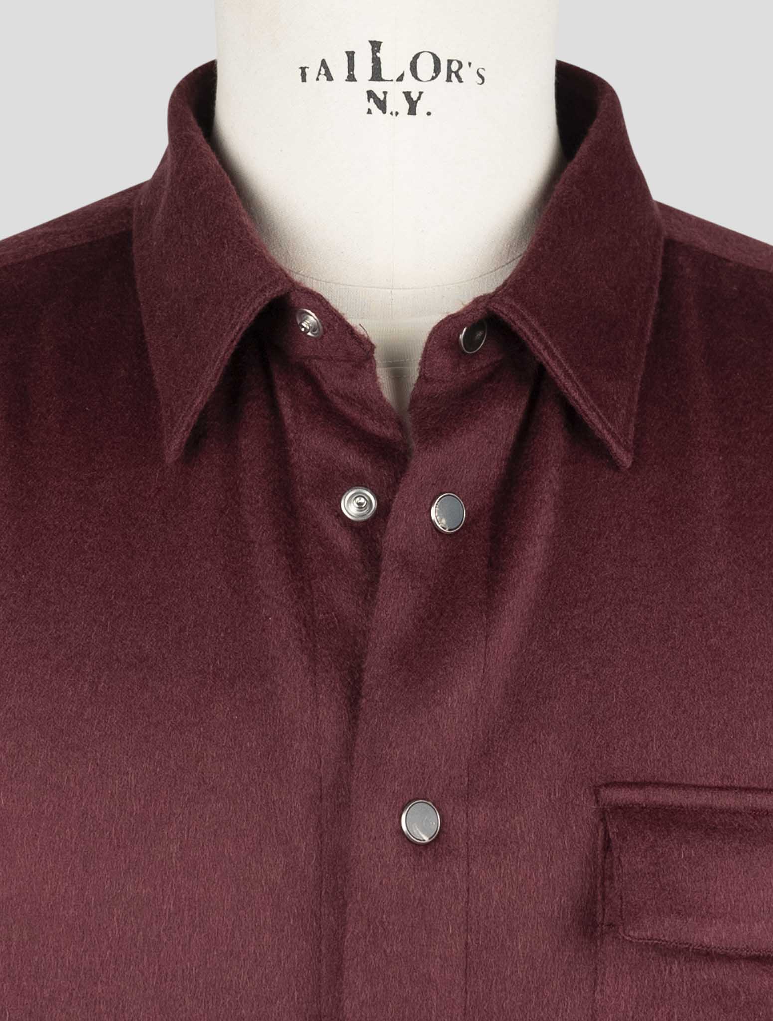 Kiton Burgundy Cashmere Ea Shirt