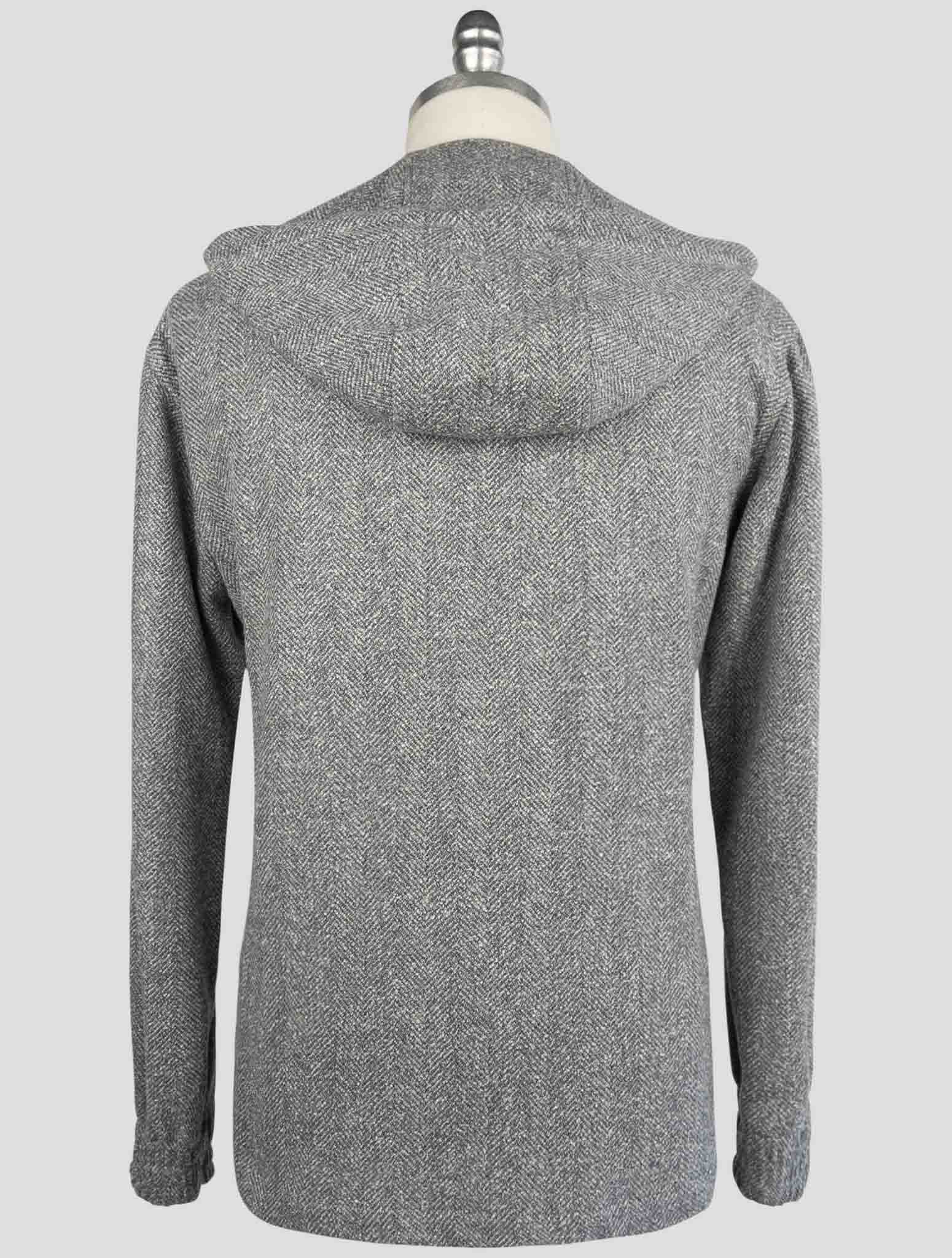 Kiton Gray  Virgin wool Pa Silk Linen Shirt Mariano
