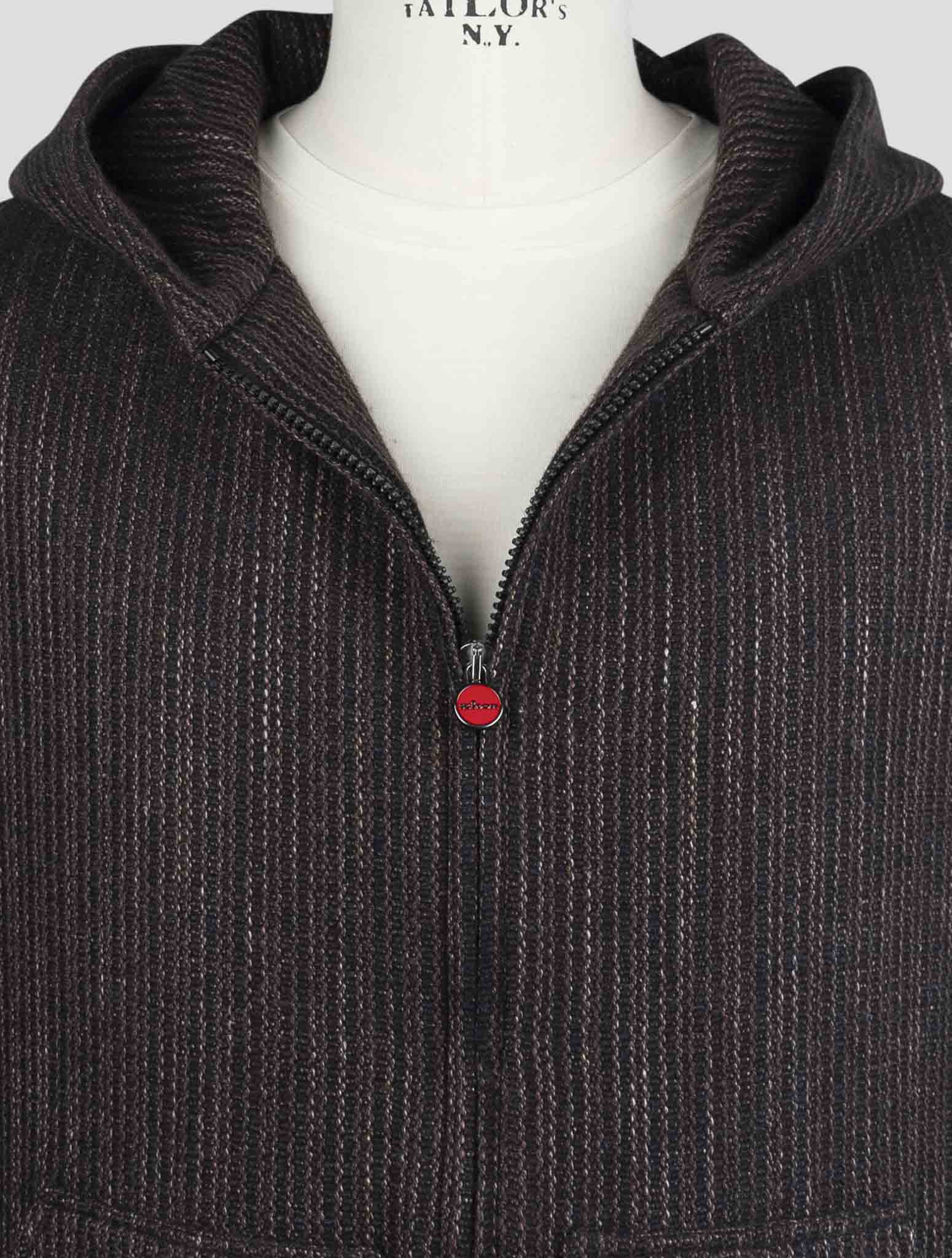 Kiton Brown Cashmere Virgin wool Silk Linen Sweater