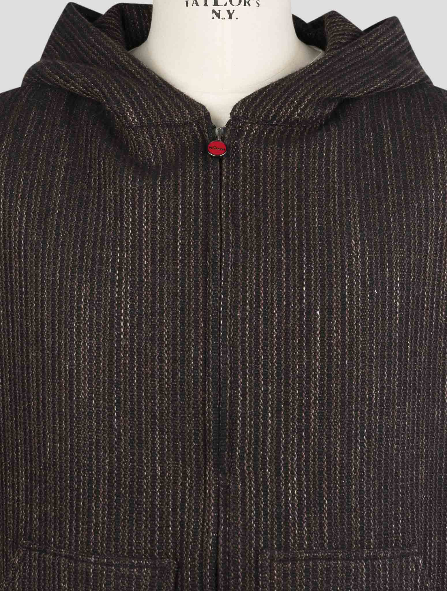 Kiton Brown Cashmere Virgin wool Silk Linen Sweater