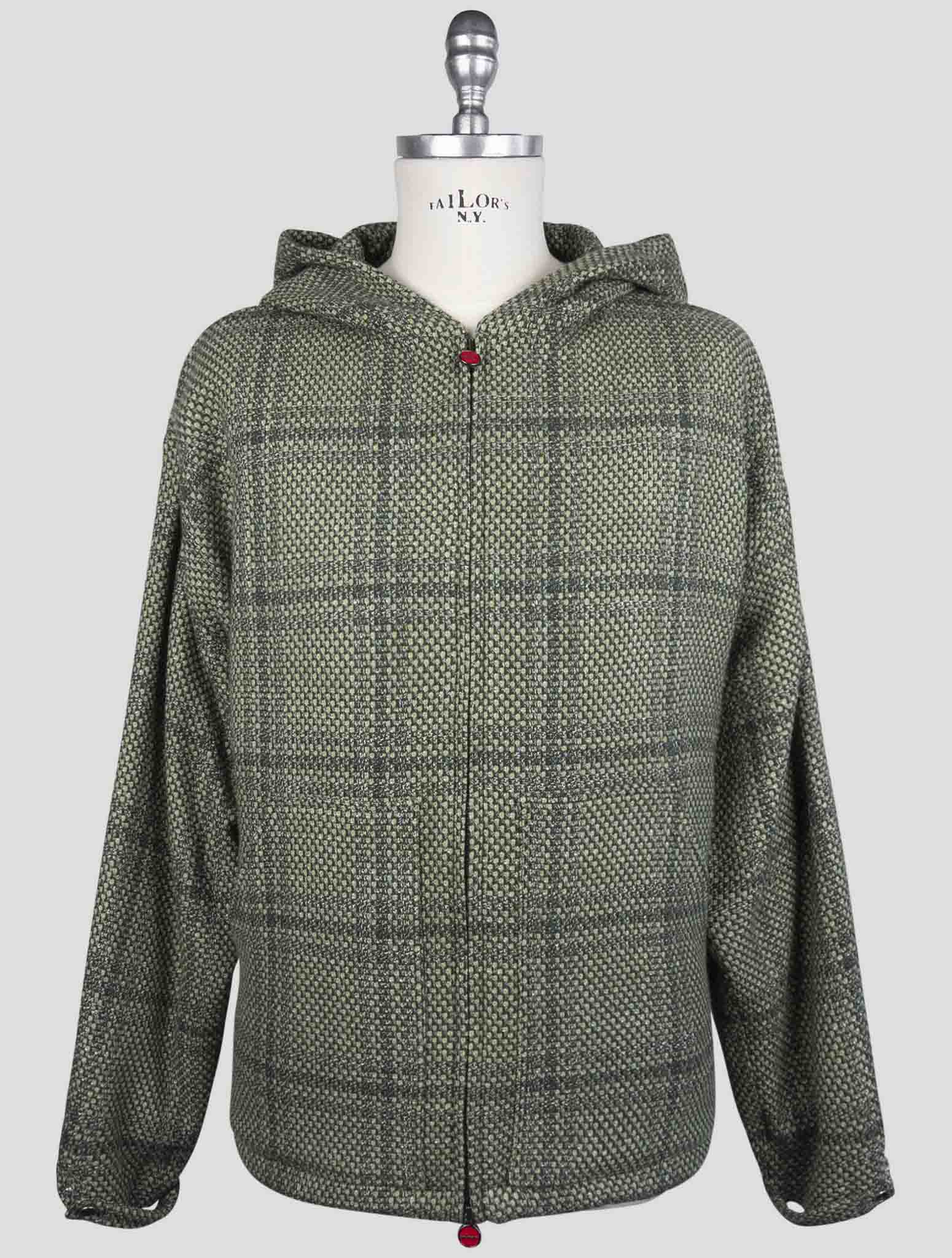Kiton Green Cashmere Virgin wool Silk Linen Sweater