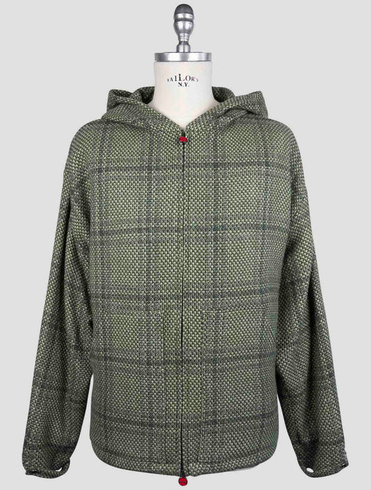 Kiton Green Cashmere Virgin wool Silk Linen Sweater