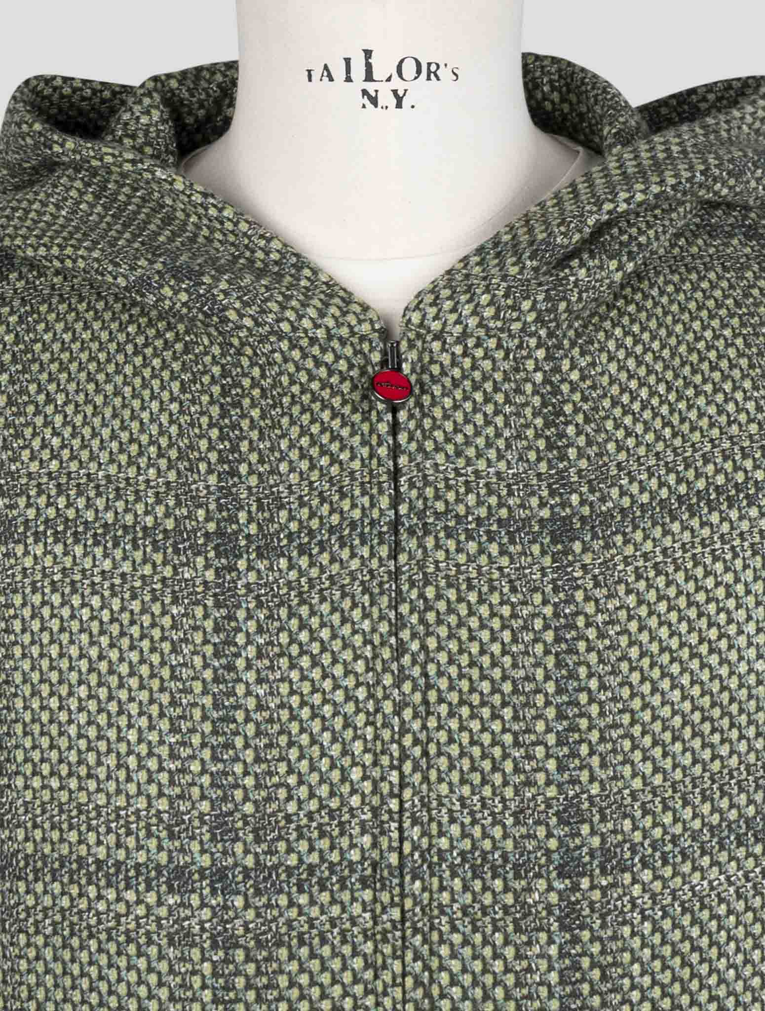 Kiton Green Cashmere Virgin wool Silk Linen Sweater