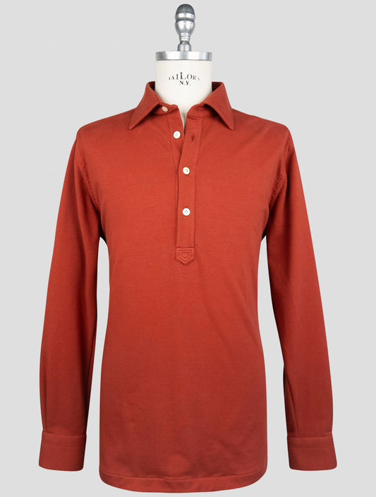 Kiton Red Cotton Ea Sweater Polo