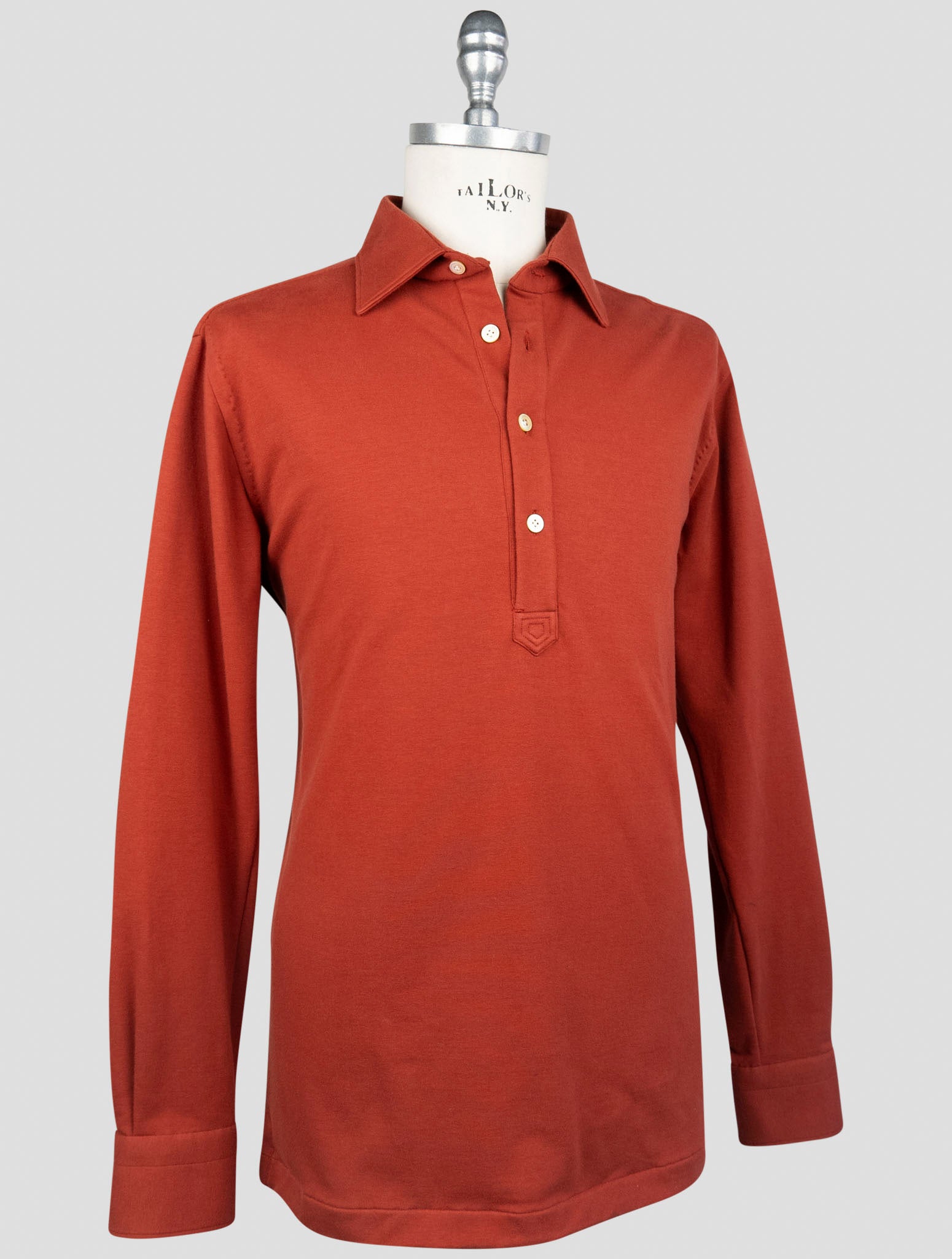 Kiton Red Cotton Ea Sweater Polo